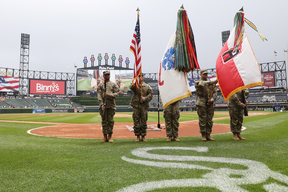 First Army takes the field at Chicago White Sox home game