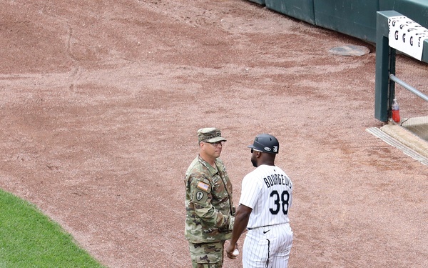 First Army takes the field at Chicago White Sox home game
