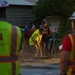 Construction continues on the foundation of the fire station being built in Canton, North Carolina