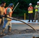 Construction continues on the foundation of the fire station being built in Canton, North Carolina