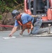 Construction continues on the foundation of the fire station being built in Canton, North Carolina