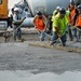 Construction continues on the foundation of the fire station being built in Canton, North Carolina