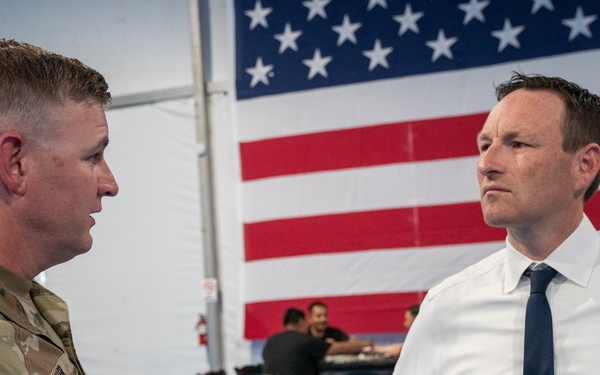 State official tours MWR facilities with California Guard Leadership