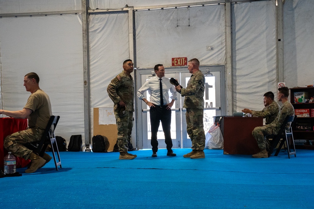 State official tours MWR facilities with California Guard Leadership