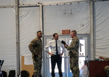 State official tours MWR facilities with California Guard Leadership