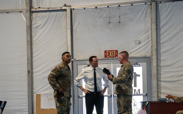 State official tours MWR facilities with California Guard Leadership