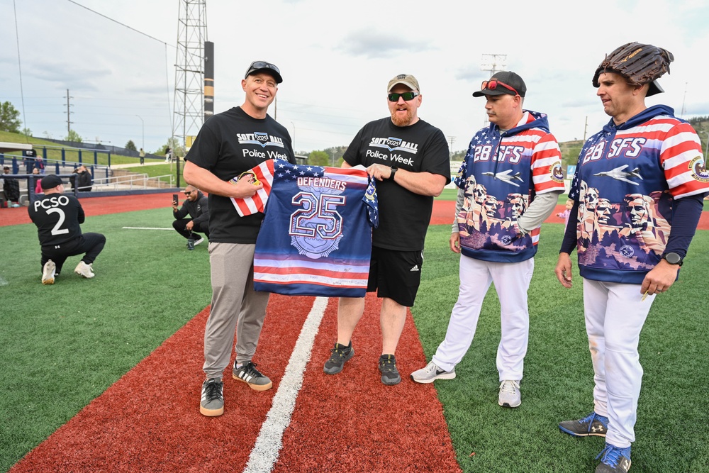 28th Security Forces Squadron hosts softball game during Police Week