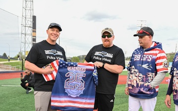 28th Security Forces Squadron hosts softball game during Police Week