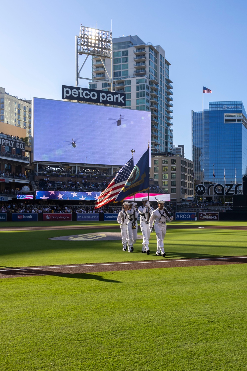 Abraham Lincoln Honor Guard performs at San Diego Padres pregame ceremony