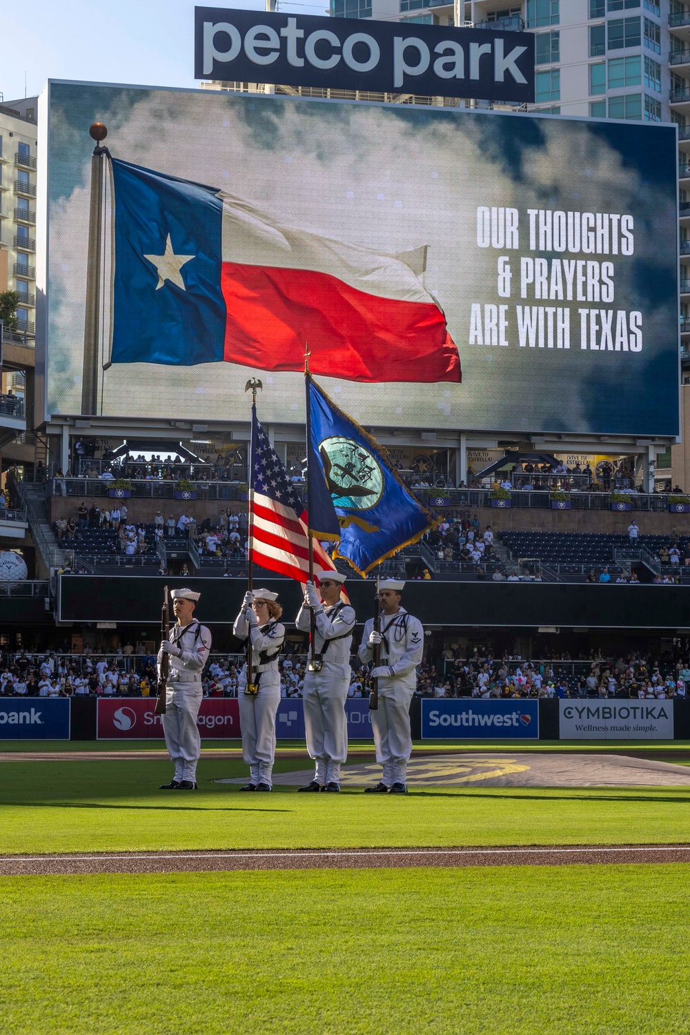 Abraham Lincoln Honor Guard performs at San Diego Padres pregame ceremony