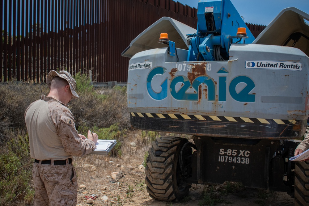 U.S. Marines receive mobile elevated work platform certification