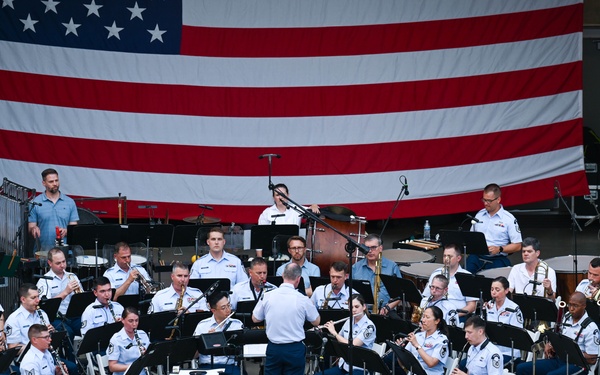 U.S. Air Force Academy band performs at Mount Rushmore