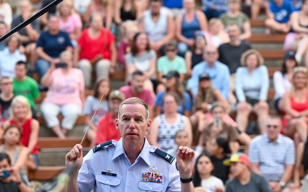 U.S. Air Force Academy band performs at Mount Rushmore