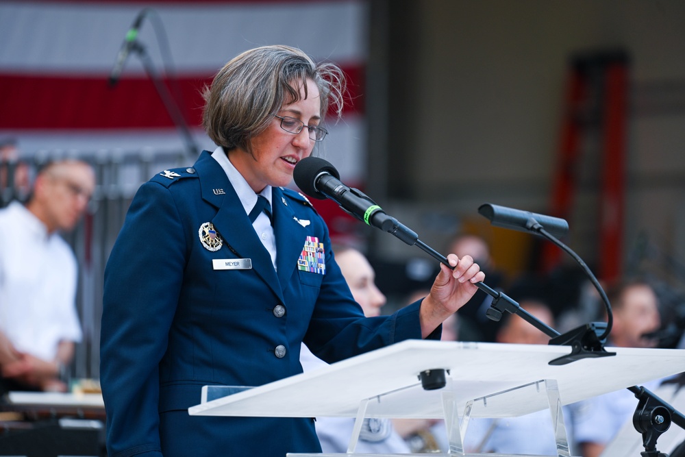 U.S. Air Force Academy band performs at Mount Rushmore