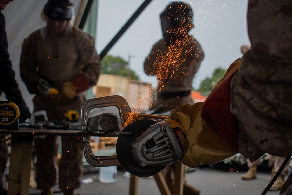 U.S. Marines begin power tool training to support southern border mission
