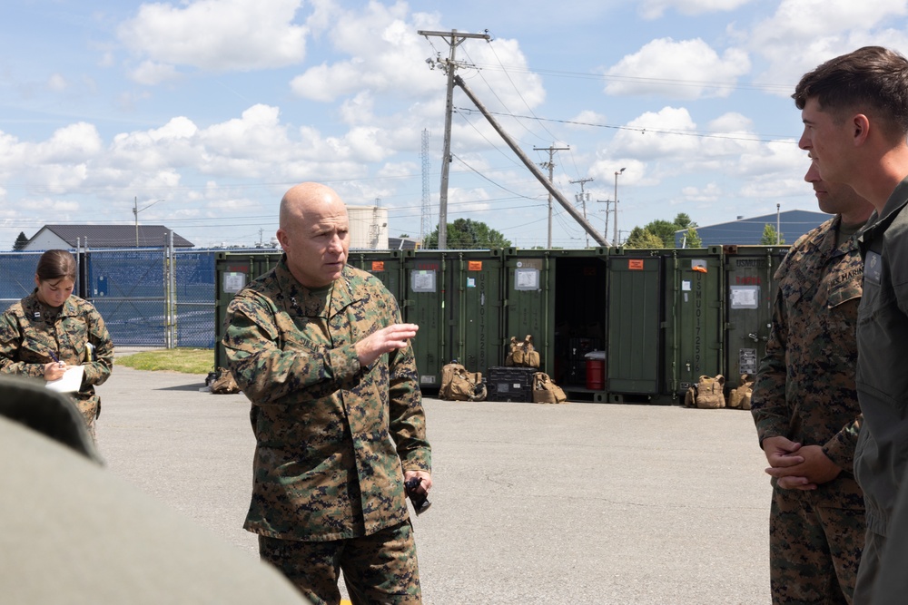 Maj. Gen. Sullivan visits Marines with MWSS-273 during Atlantic Alliance 2025