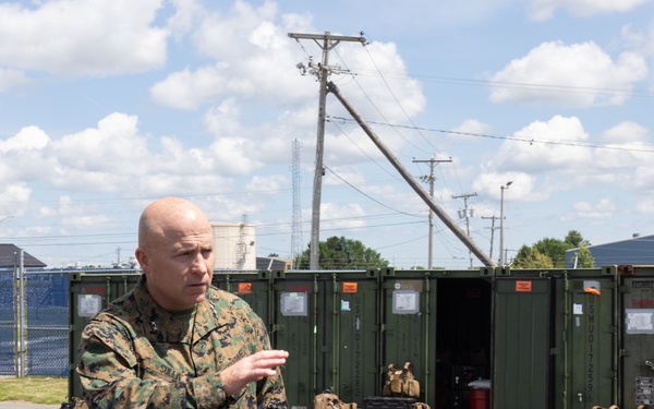 Maj. Gen. Sullivan visits Marines with MWSS-273 during Atlantic Alliance 2025