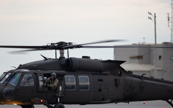 U.S. Marines with MWSS- 273 refuel a Connecticut Army National Guard UH-60 Blackhawk during Atlantic Alliance 2025