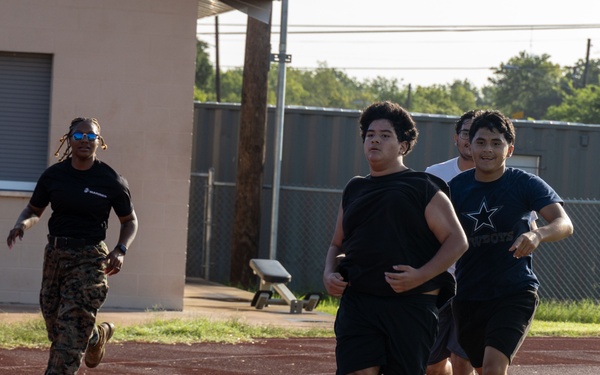 Recruiting Sub-Station Austin South visits Crockett High School