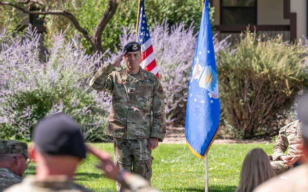Maj. Peterson Gives First Salute to 377 SFS
