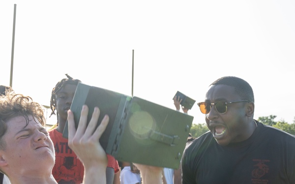 Recruiting Sub-Station Austin South visits Crockett High School