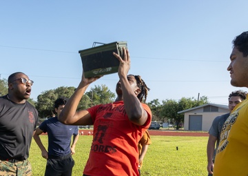 Recruiting Sub-Station Austin South visits Crockett High School