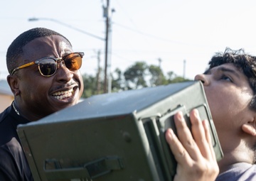 Recruiting Sub-Station Austin South visits Crockett High School