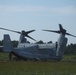 U.S. Marines disembark and offload equipment from an MV-22 Osprey ‘jump’ combat operations center event during Atlantic Alliance 25 (AA25)