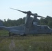 U.S. Marines disembark and offload equipment from an MV-22 Osprey ‘jump’ combat operations center event during Atlantic Alliance 25 (AA25)