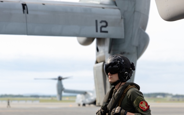 U.S. Marines with VMM-162 transport Marines with 1st Battalion, 25th Marines during Atlantic Alliance 2025