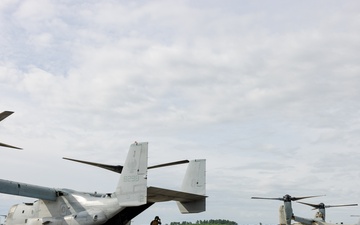U.S. Marines with VMM-162 transport Marines with 1st Battalion, 25th Marines during Atlantic Alliance 2025