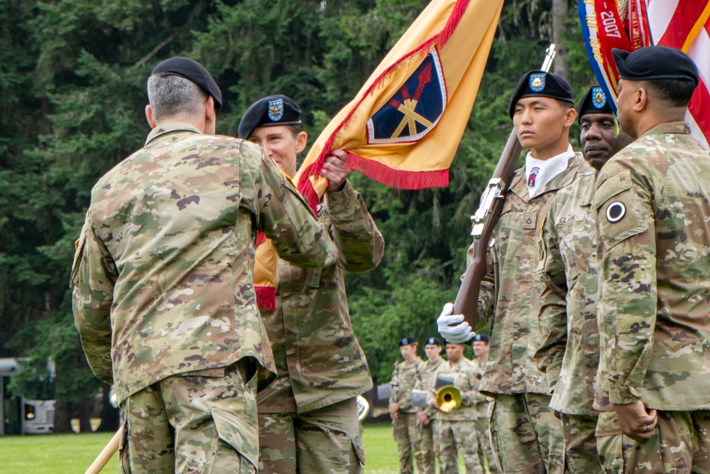 593rd Corps Sustainment Command's Change of Command ceremony