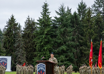 593rd Corps Sustainment Command's Change of Command ceremony