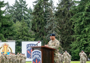593rd Corps Sustainment Command's Change of Command ceremony