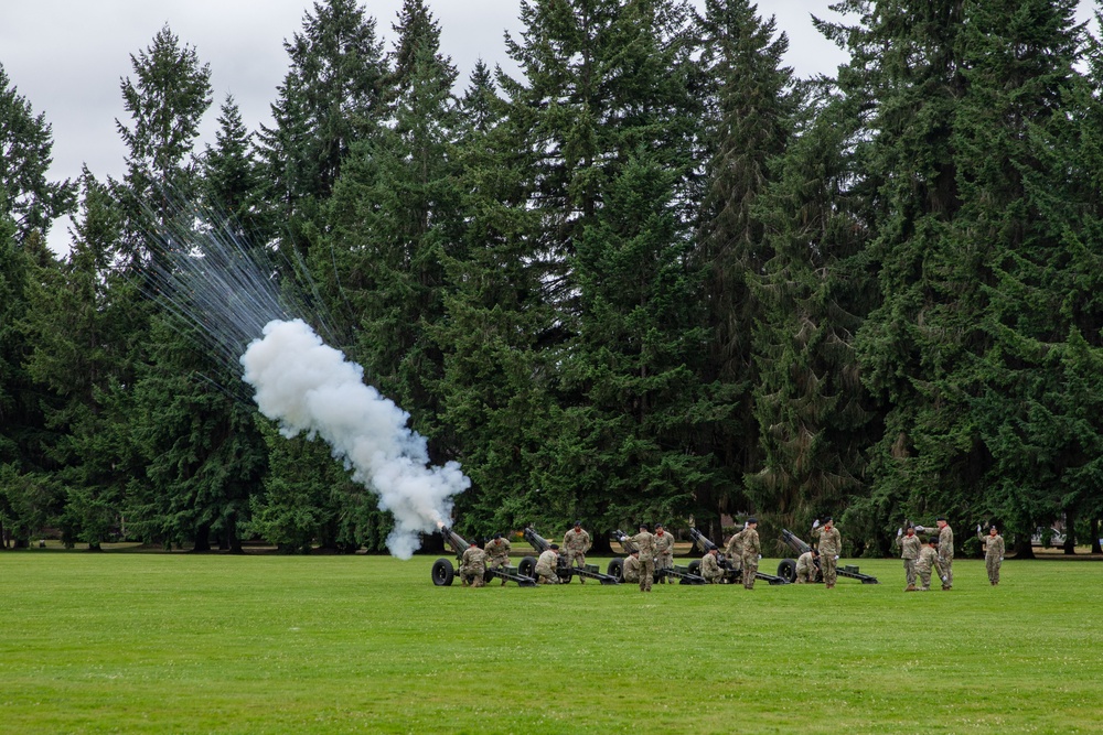 593rd Corps Sustainment Command's Change of Command ceremony