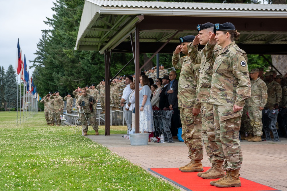 593rd Corps Sustainment Command's Change of Command ceremony