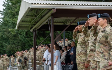 593rd Corps Sustainment Command's Change of Command ceremony