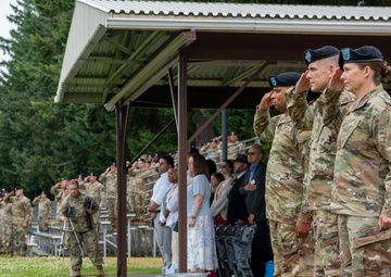 593rd Corps Sustainment Command's Change of Command ceremony