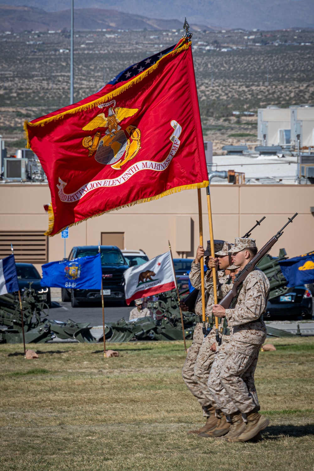 3rd Battalion, 11th Marine Regiment conducts a Change of Command Ceremony