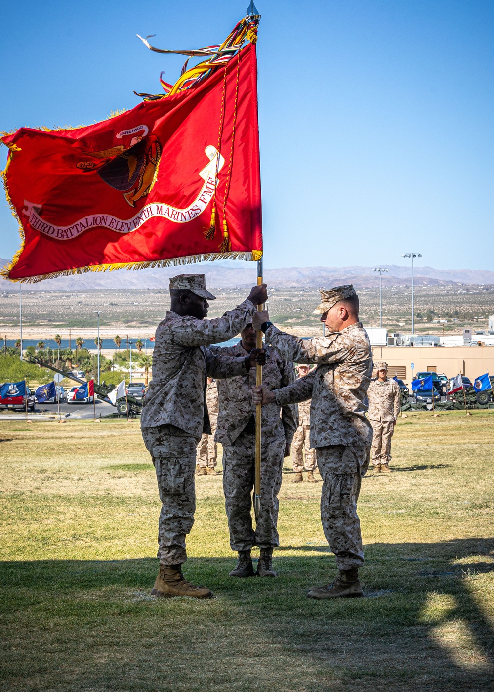 3rd Battalion, 11th Marine Regiment conducts a Change of Command Ceremony