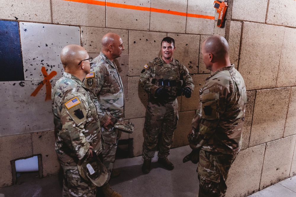 Bravo Company, 1-112 IN BN Conducts Training at Live Fire Shoot House Complex