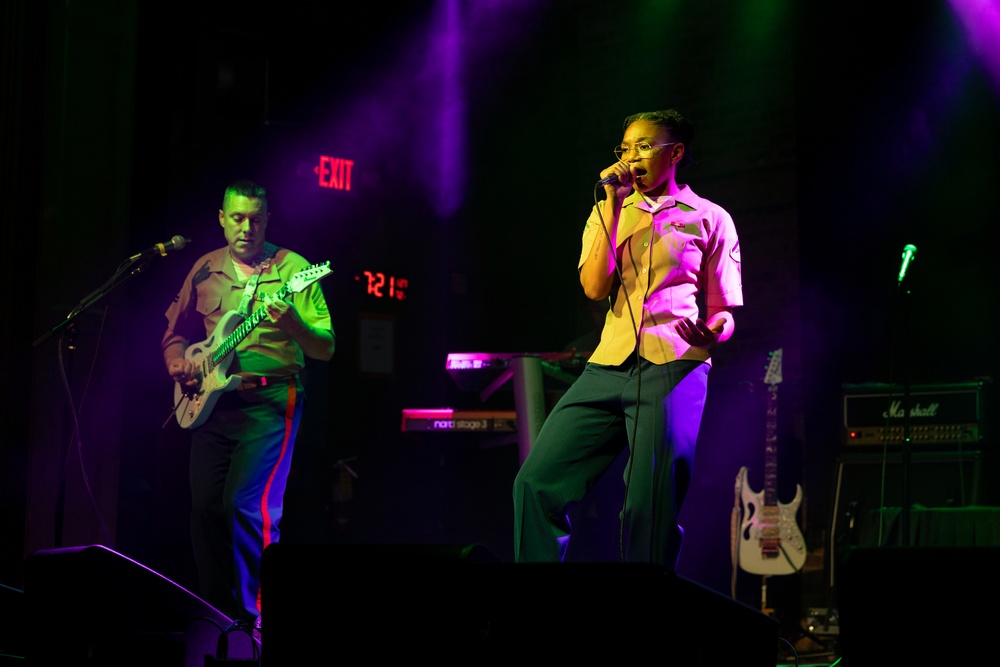 Marine Week Chicago 2025: The Quantico Marine Rock Band performs at Rookies RocHaus