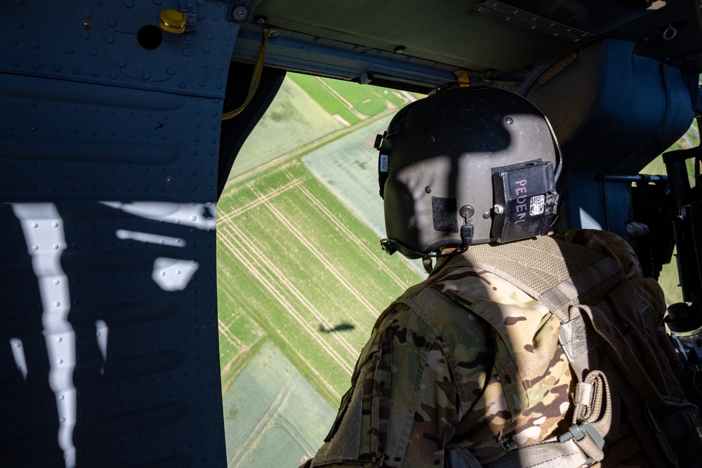 1-214 CAB take &quot;Final Flight&quot; over Southern Germany before Change of Command