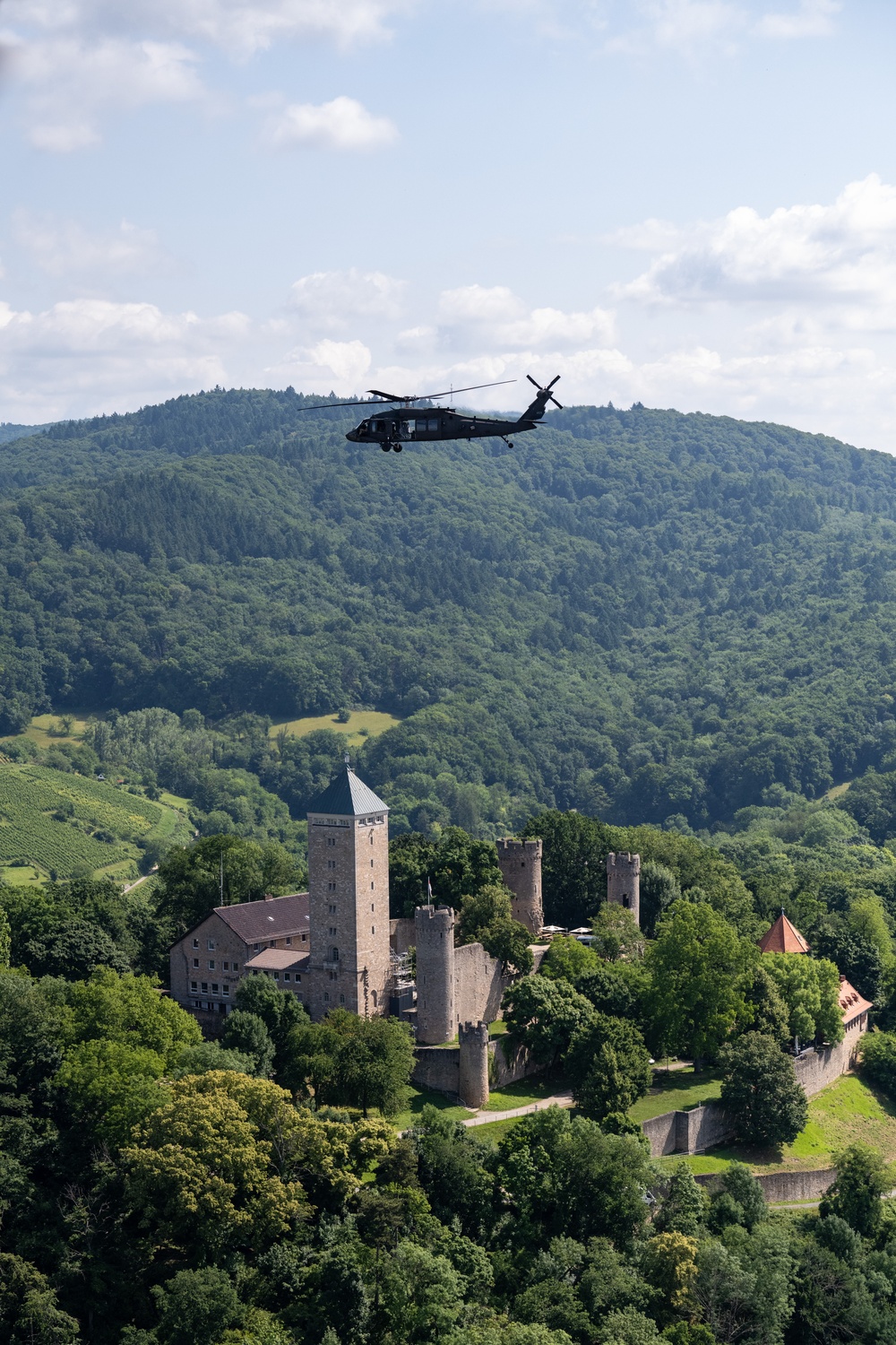 1-214 CAB take &quot;Final Flight&quot; over Southern Germany before Change of Command