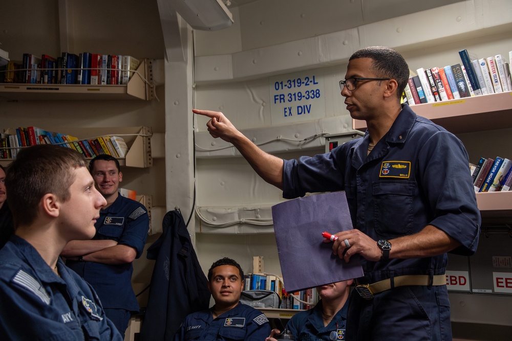 USS gridley SCAT training
