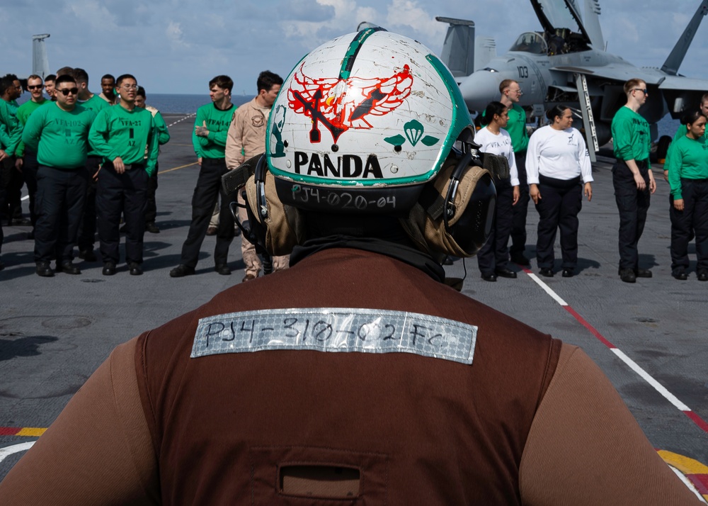 George Washington Sailors Conduct FOD Walkdown