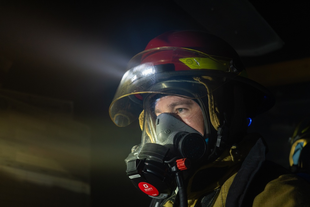 USS Gridley Damage Control Drill
