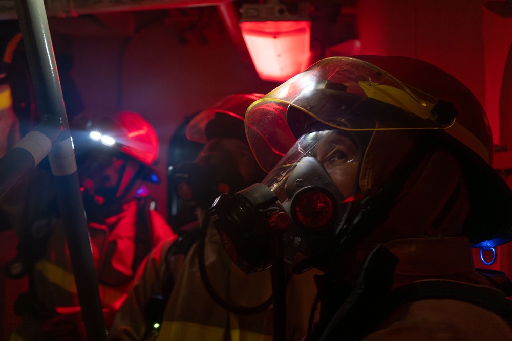 USS Gridley Damage Control Drill