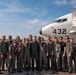 VP-8 officers pose with LT Burns on his last flight