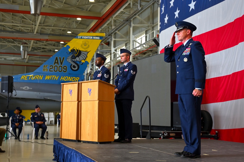 31st Fighter Wing Change of Command 2025